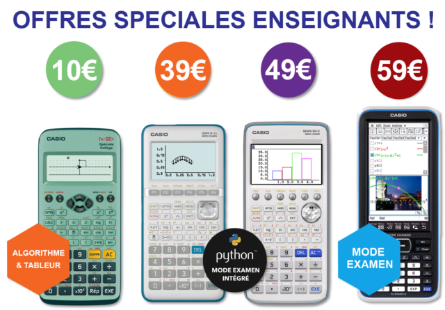 Offres spéciales enseignants CASIO