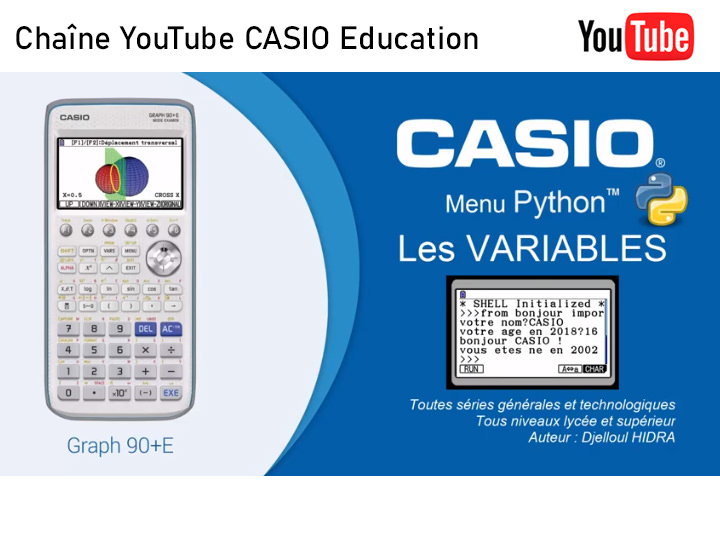 Chaîne YouTube CASIO Education