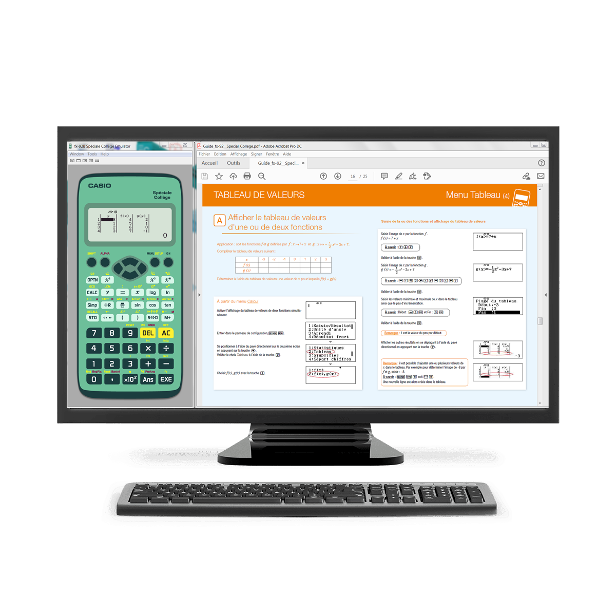 Emulateur fx 92B Speciale College Emulateur Calculatrice CASIO Education BE FR