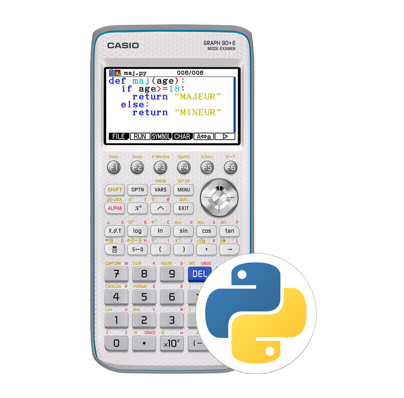 Calculatrice Graphique GRAPH 90+E avec Python et mode examen - Casio