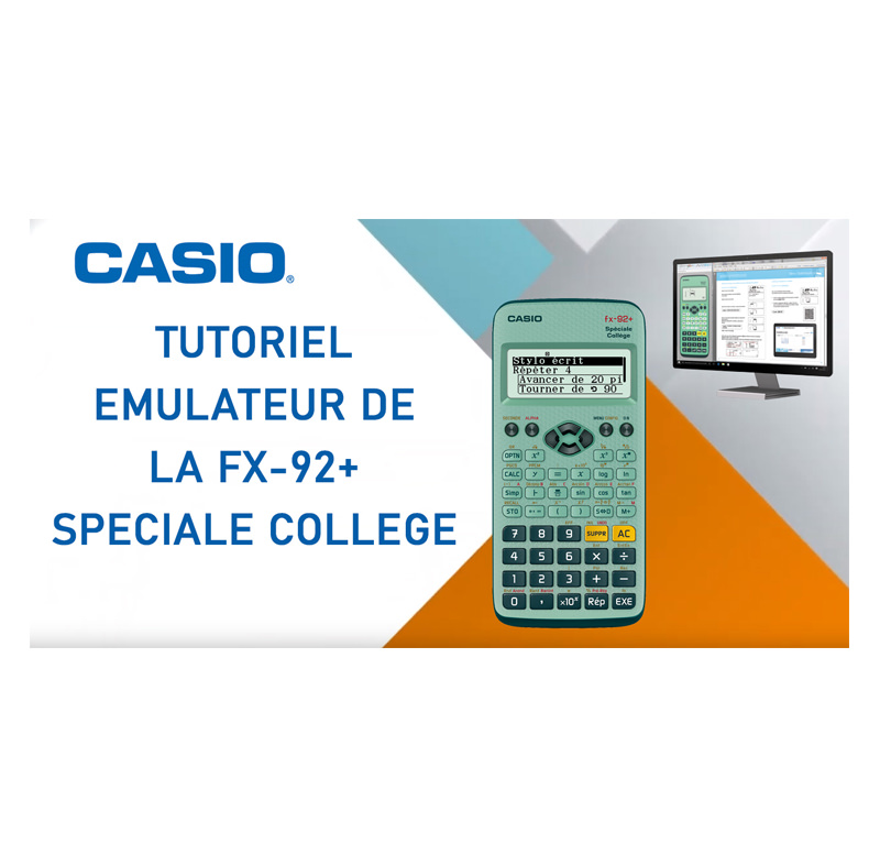 CASIO Fx 92+ College Scientifique Graphique et Formelle Calculatrice écran  LCD 5 lignes avec Quadrimedia