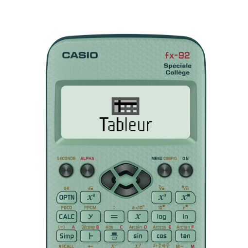 fx-92+ Spéciale Collège : Menu Tableur au collège
