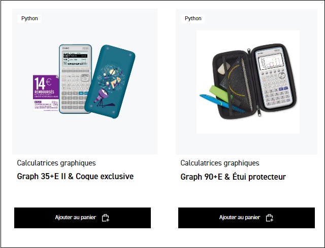 Calculatrices cagnotte