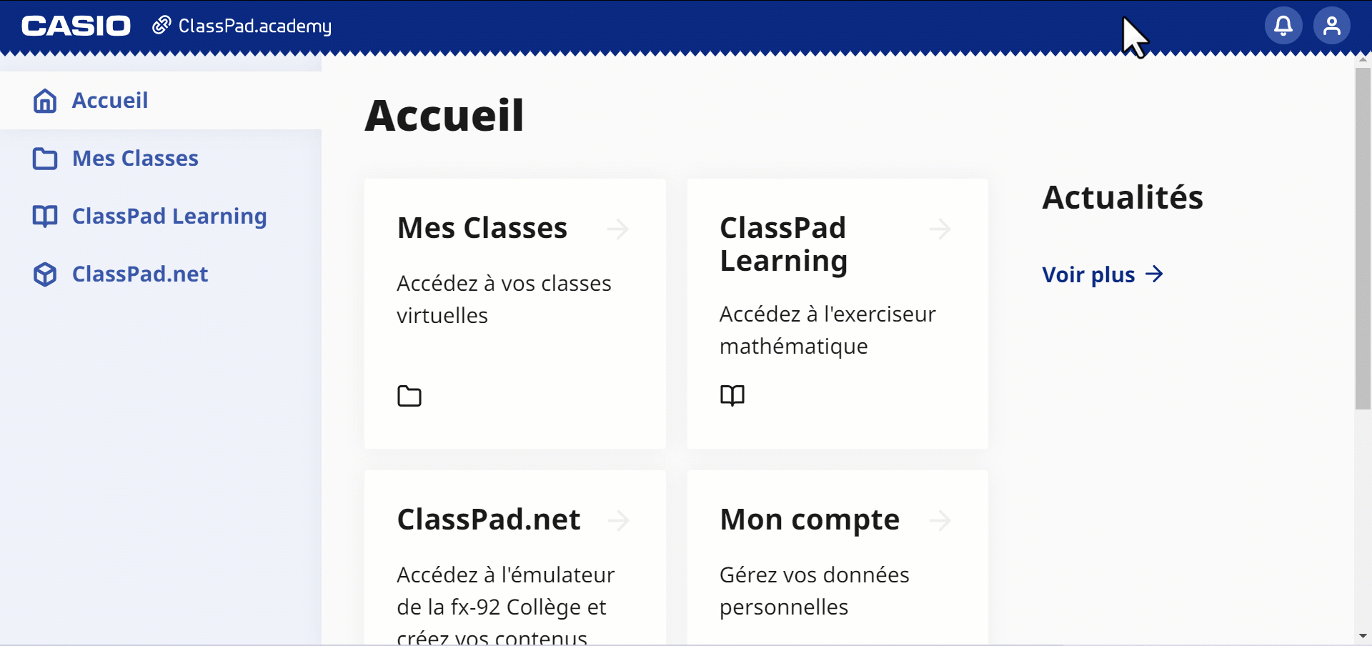 Créer une classe sur classpad.academy