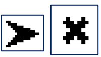 Les deux styles de curseur du menu Algo de la calculatrice fx 92 Collège