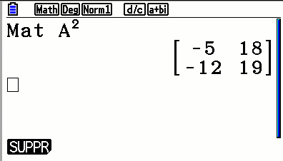 Calculer le déterminant d'une matrice avec la calculatrice casio graph 90+E et Graph 35+E II