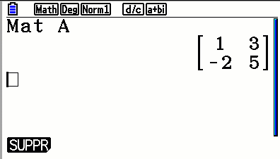 Calculer la transposée d'une matrice avec la calculatrice CASIO Graph 35+E II et Graph 90+E