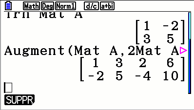 Créer une matrice identité avec la calculatrice CASIO Graph 35+E II et Graph 90+E