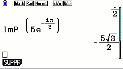 Module et argument d'un nombre complexe avec la calculatrice casio graph 35+EII et Graph 90+E