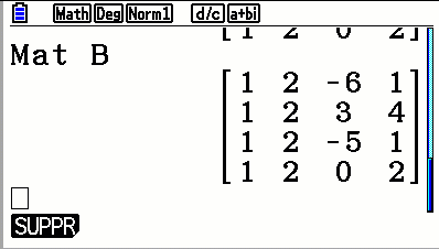 Multiplier une ligne par un scalaire dans une matrice avec la calculatrice casio graph 35+EII et Graph 90+E