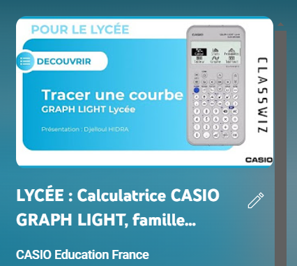 GRAPH LIGHT Guide Utilisateur Lyc e Casio Education CASIO ducation GRAPH LIGHT Guide Utilisateur Lyc e Casio Education CASIO ducation