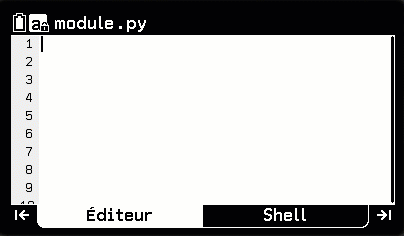 Insérer un bloc d'instructions python avec la calculatrice CASIO GRAPH MATH+