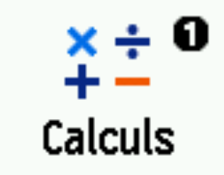 Graph MATH+ menu CALCULS