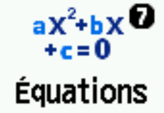 Calculatrice CASIO GRAPH MATH+ menu Equation