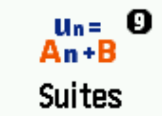Calculatrice CASIO GRAPH MATH+ menu SUITES