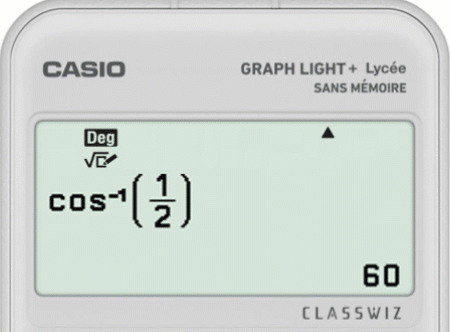 Modifier l'unité d'angle de la calculatrice CASIO GRAPH LIGHT+