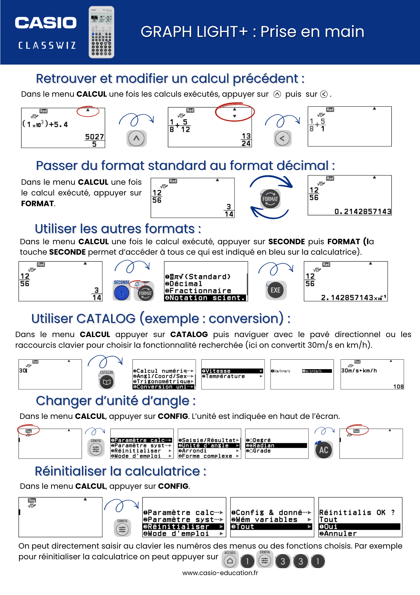 Fiche pratique Prise En Main GRAPH LIGHT+