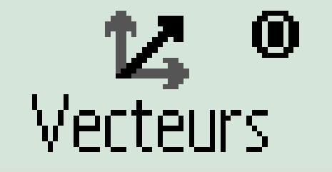 Menu vecteurs calculatrice CASIO GRAPH LIGHT+