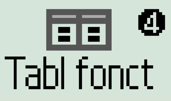 Picto Menu Tabl fonct fx-92+ Collège