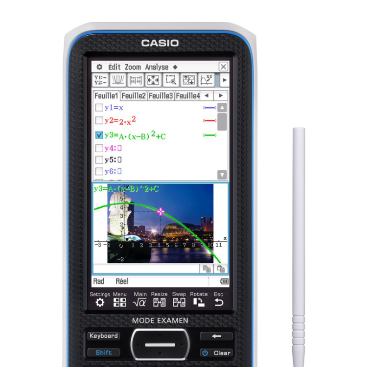 fx-CP400+E : Ajustement affine avec les calculatrices formelles