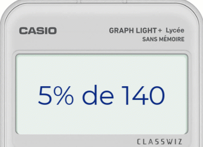 Appliquer un pourcentages avec la calculatrice CASIO GRAPH LIGHT+