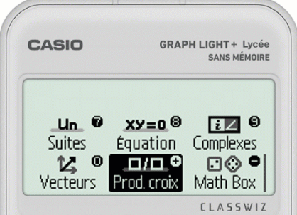 Calculer un produit en croix avec la calculatrice CASIO GRAPH LIGHT+