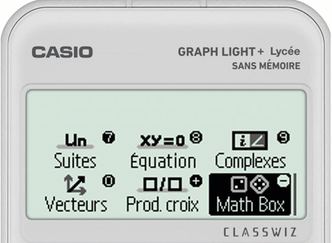 Simuler un ancer de dés avec la calculatrice CASIO GRAPH LIGHT+