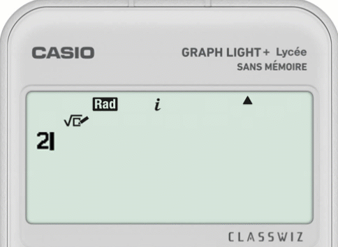 Calculer le module et un argument d'un nombre complexe avec la calculatrice CASIO GRAPH LIGHT+