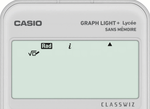 Saisir un nombre complexe par son module et un argument avec la calculatrice CASIO GRAPH LIGHT+