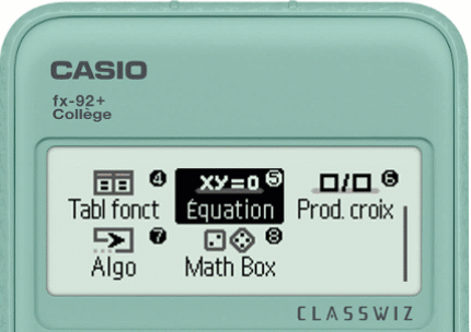 Système d'équations avec la calculatrice CASIO fx-92+ Collège